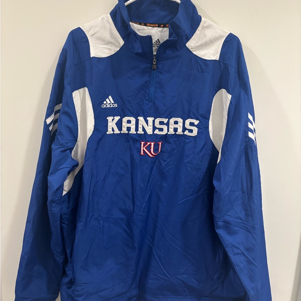 Adidas Blue Windbreaker with White Interior